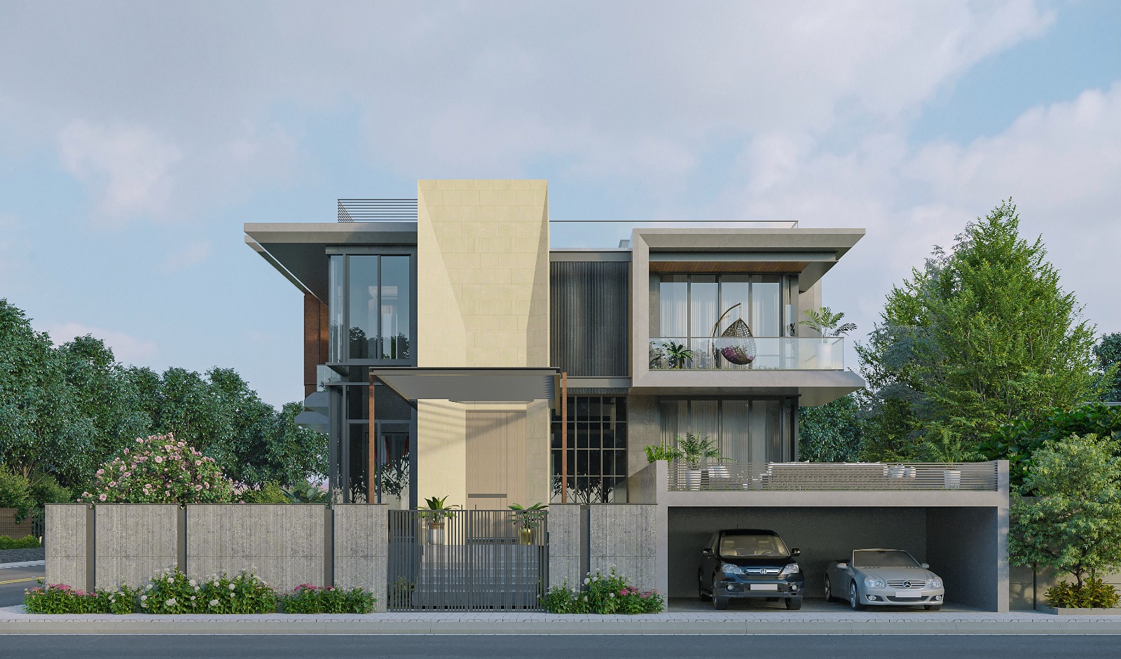 Contemporary Villa, South Bopal, Ahmedabad